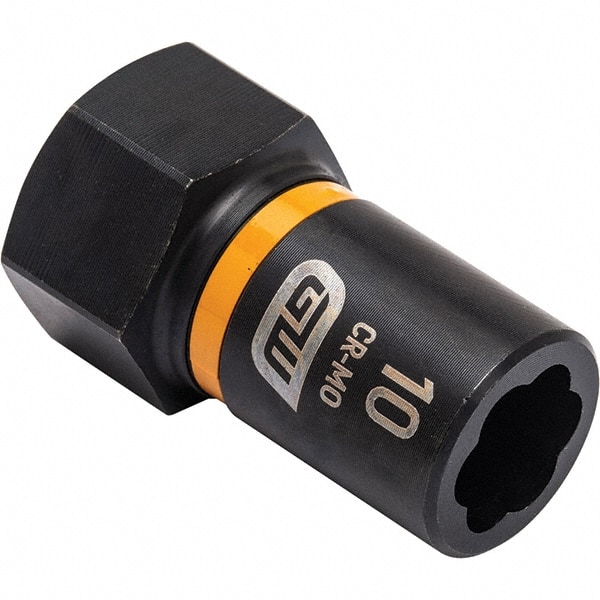 Bolt Extractor Socket: Size 10 mm, 8 mm Drive for 10 mm Screw