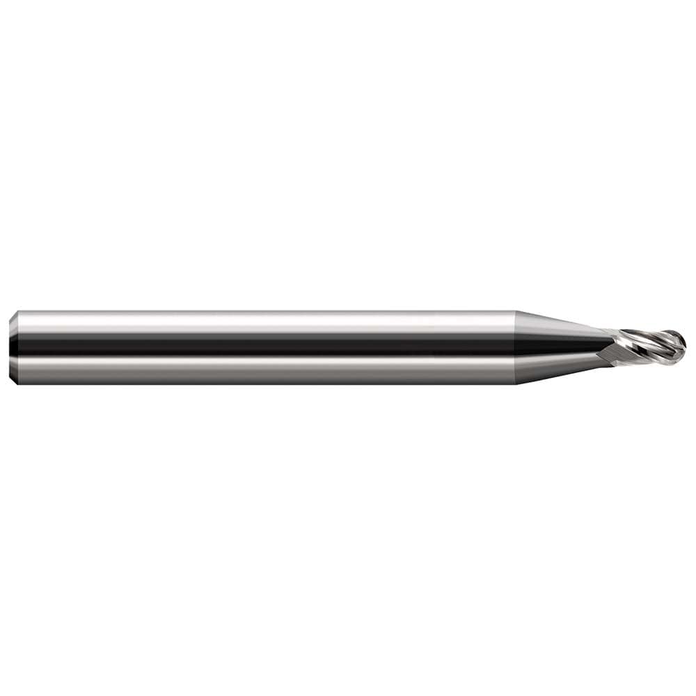 Harvey Tool 51016 Ball End Mill: 0.25" Dia, 0.375" LOC, 4 Flute, Solid Carbide Image