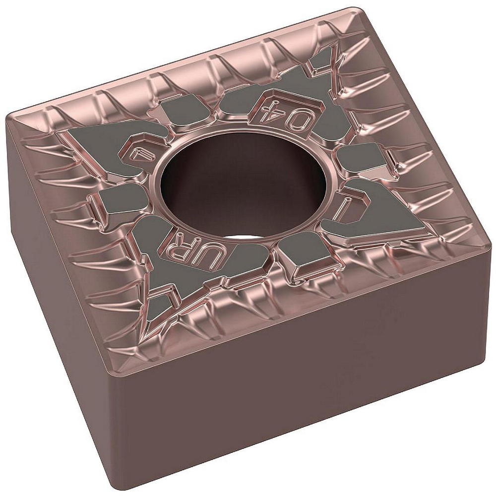 Turning Insert: CNMG431UR, Carbide - TiN, TiCN, Al2O3 & TiOCN Finish, Neutral, 0.5077" Long, 0.5000" Inscribed Circle, 0.0156" Corner Radius, 80.00 deg C - Diamond (Rhombic) 80-Deg, Series CNMG-UR