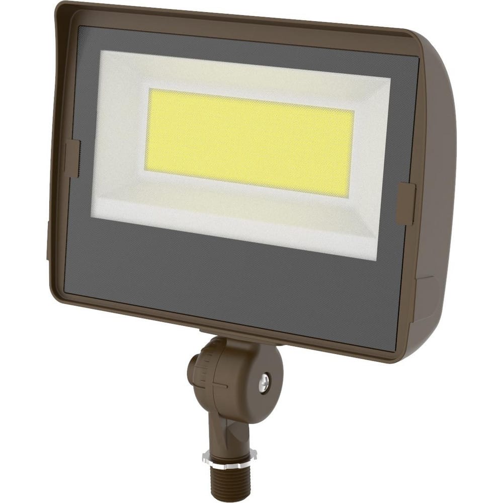 Floodlight Fixtures; Mounting Type: Knuckle ; Housing Color: Bronze ; Housing Material: Aluminum ; Lumens: 5200 ; Lamp Type: LED ; Wattage: 60.000