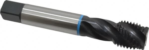 Emuge CU503200.5020 Spiral Flute Tap: 1-1/4-7, UNC, 4 Flute, Modified Bottoming, 2B Class of Fit, Cobalt, Oxide Finish 