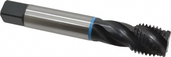 Emuge CU503200.5020 Spiral Flute Tap: 1-1/4-7, UNC, 4 Flute, Modified Bottoming, 2B Class of Fit, Cobalt, Oxide Finish Image