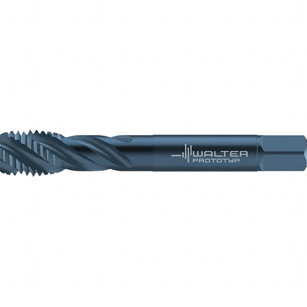Walter-Prototyp 7557100 Spiral Flute Tap: 1/2-20, UNF, 4 Flute, Semi-Bottoming, 2B & 3B Class of Fit, High Speed Steel, Oxide Finish 