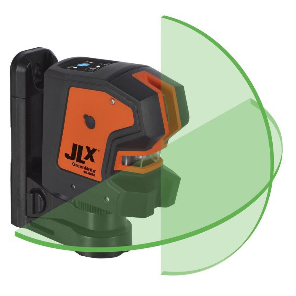 Self Leveling Cross Line Laser Level: 2 Beams, Class III, Green Beam