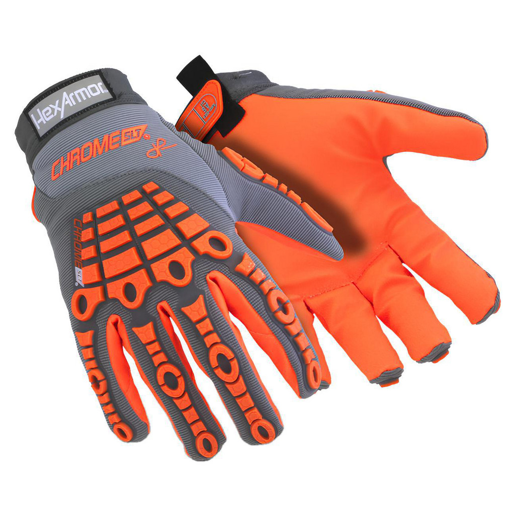 HexArmor® | Chrome Series™ Cut, Puncture & Abrasion-Resistant Gloves: Chrome Series™ SLT, Cut A6, Abrasion 4, Puncture 3, Size 2X-Large, 10-3/4"