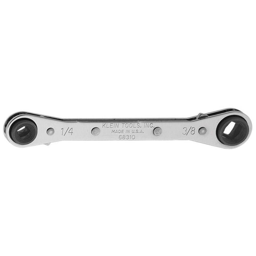 Box End Wrench: 1/4 x 3/8" & 3/16 x 5/16", 4 Point, Double End