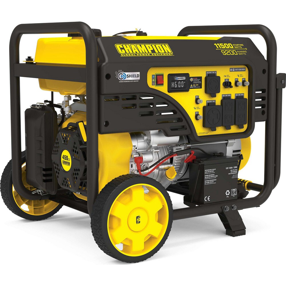 Portable Power Generators; Starting Method: Electric; Recoil ; Running Watts: 9200kW ; Starting Watts: 11500kW ; Run Time Half Load: 10hr ; Number Of Outlets: 6.000