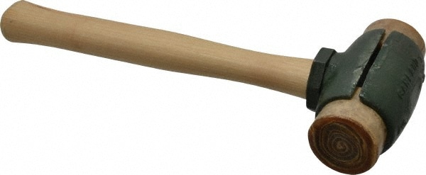 Soft Rawhide Mallet 1-3/4 Diameter Head Natural Rawhide Non-Marring Hammer