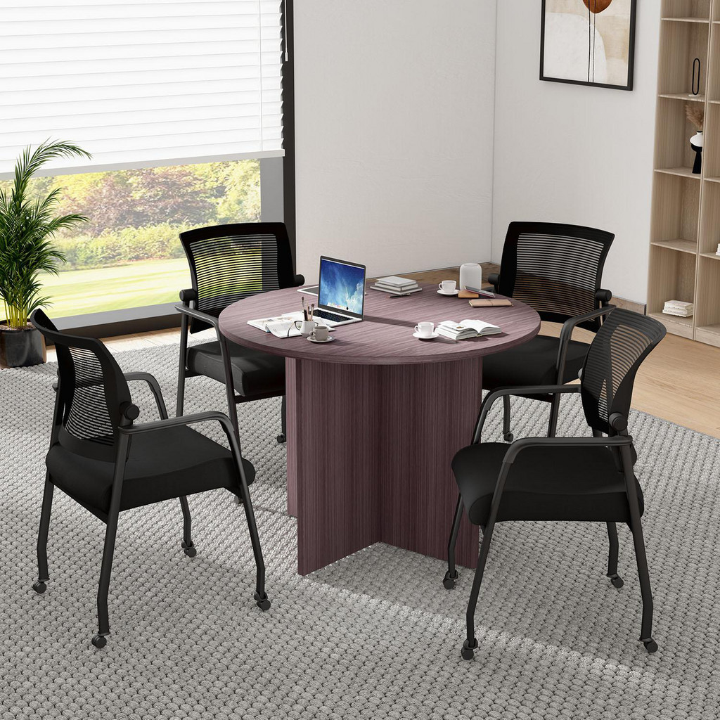Boss Office Products - Office Table & Chair Sets: Round, Pedestal, 4 ...