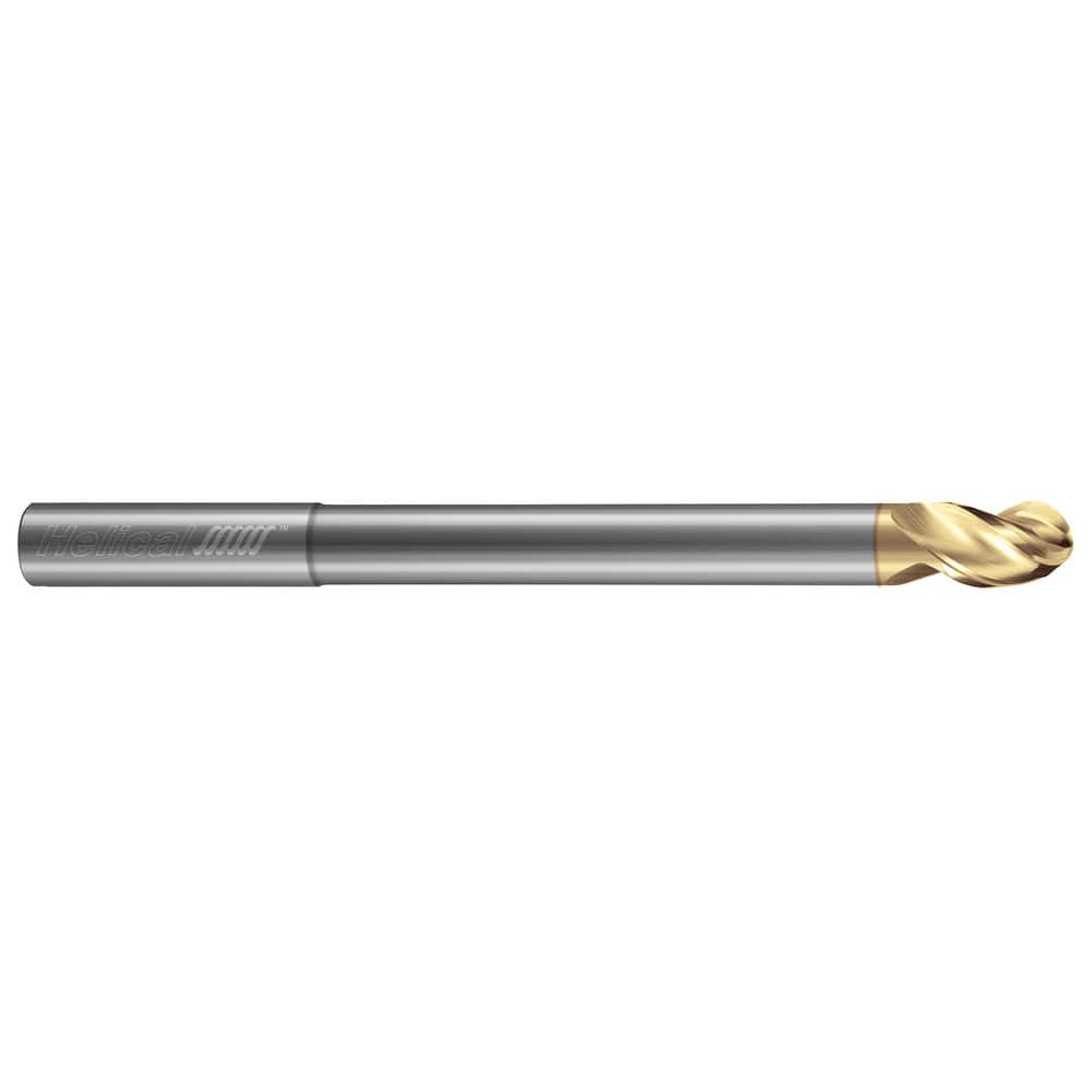 Helical Solutions 47376 Ball End Mill:  0.7500" Dia,  1.0000" LOC,  3 Flute,  Solid Carbide 