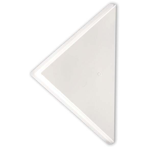 Registers & Diffusers; Type: Ceiling Diffuser Cover ; Style: Triangular ; Material: Plastic ; Length (Decimal Inch): 24.0000 ; Height (Inch): 2-1/2 ; Width (Decimal Inch): 24.0000