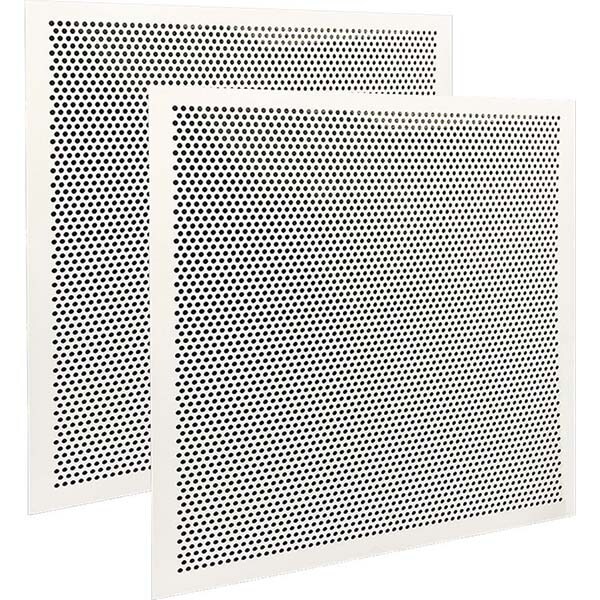 Registers & Diffusers; Type: Ceiling Panel ; Style: Perforated ; Material: Plastic ; Length (Decimal Inch): 23.7500 ; Height (Inch): 0.100 ; Width (Decimal Inch): 23.7500