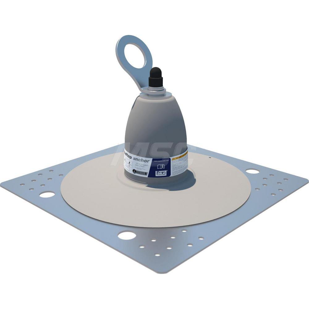 Anchors, Grips & Straps; Material: Zinc-Plated Steel ; Anchor Point Connection Type: O-Ring ; Tensile Strength: 5000lb ; For Use With: PVC Roofs ; Standards: OSHA ; UNSPSC Code: 46182300
