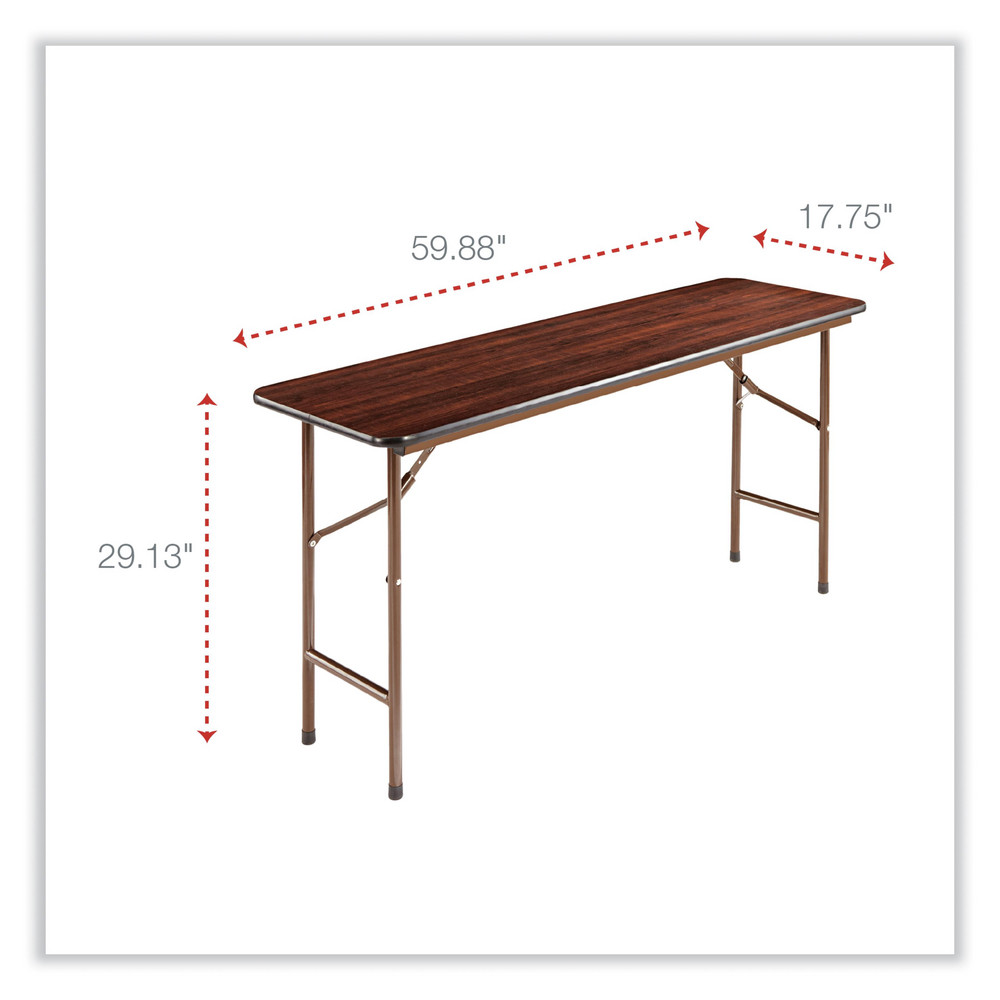 ALERA Wood Folding Table, Rectangular, 59 7/8w x 17 3/4d x 29 1/8h
