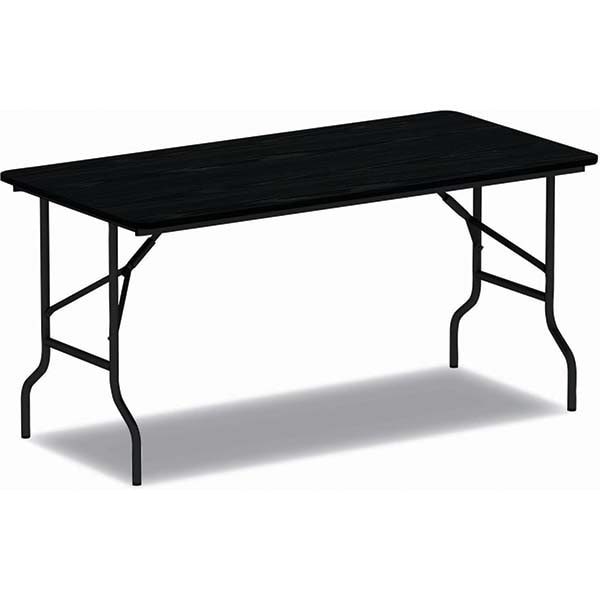 Folding Table: 48" OAW, 29" OAH, Wood Top