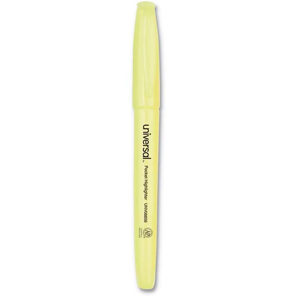 UNIVERSAL - Highlighter: Fluorescent Yellow, Fluorescent, Chisel Tip ...