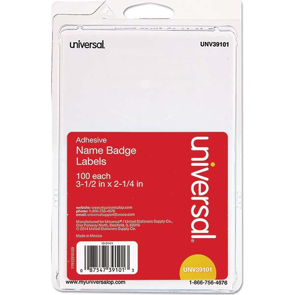 UNIVERSAL Label Maker Label White, Paper, 100 per Roll MSC
