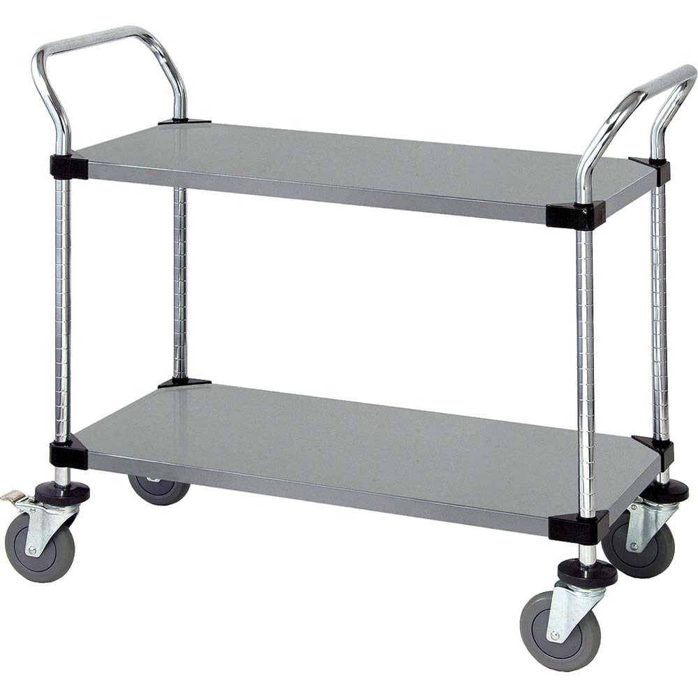 Quantum Storage Utility Cart Stainless Steel, Silver MSC