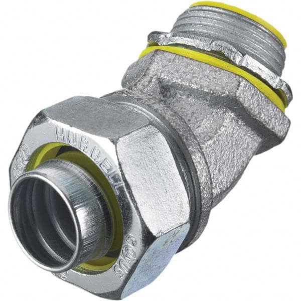 Hubbell Wiring Device-Kellems H15041 Conduit Connector: For Liquid-Tight, Malleable Iron & Steel, 1-1/2" Trade Size 