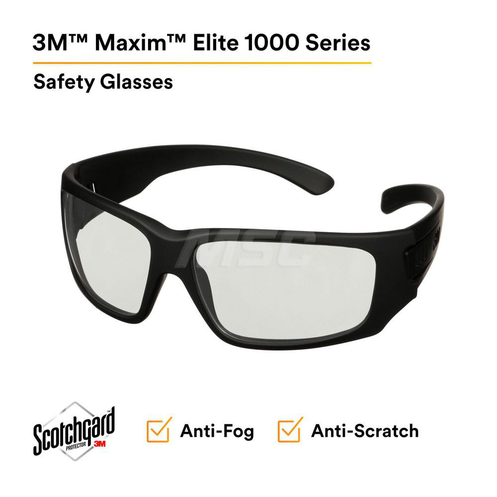 3M Safety Glass Maxim, Gray Lenses, AntiFog & ScratchResistant