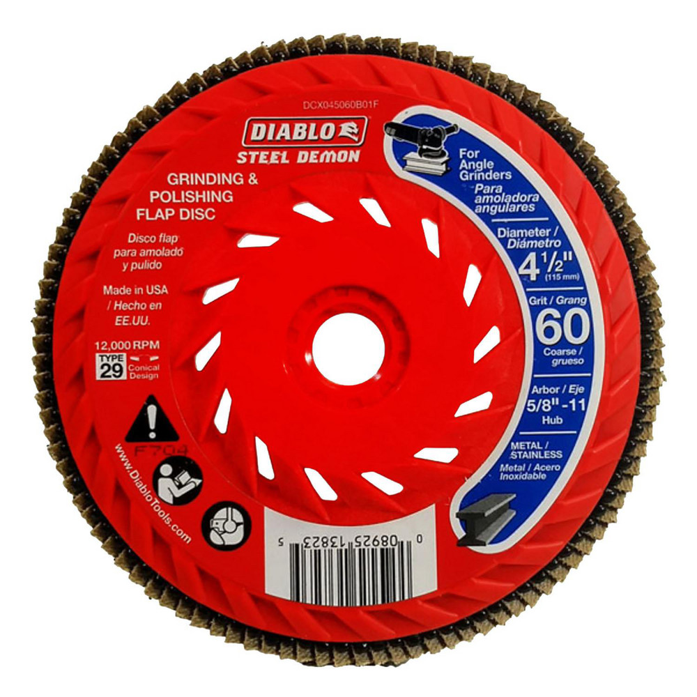 DIABLO Flap Disc 41/2" Dia, 60 Grit, Zirconium, Type 29 MSC