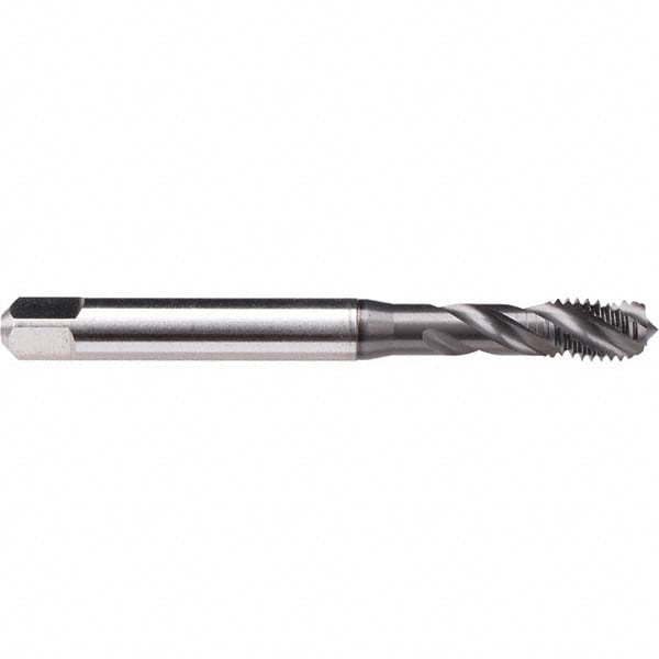 Emuge BU50C300.5006 Spiral Flute Tap: #8-32, UNC, 3 Flute, Modified Bottoming, 2B Class of Fit, Cobalt, GLT-1 Finish Image