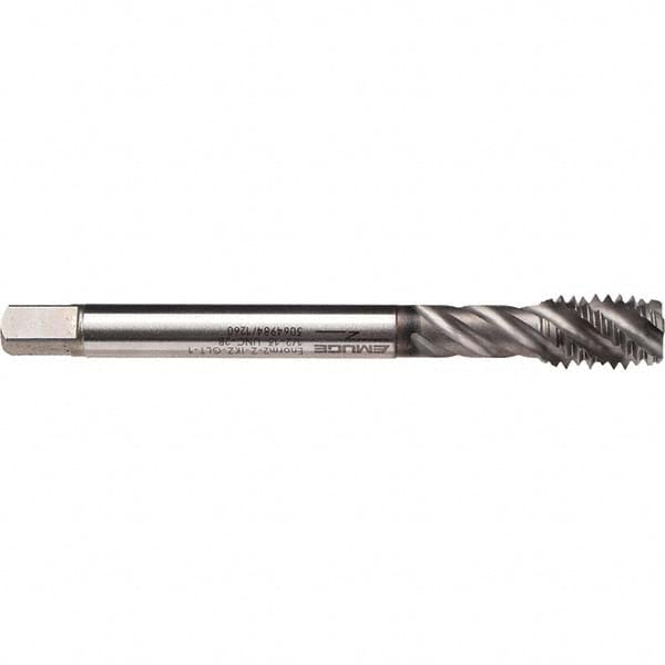 Emuge CU99C400.5015 Spiral Flute Tap: 5/8-11, UNC, 4 Flute, Modified Bottoming, 2B Class of Fit, Cobalt, GLT-1 Finish Image