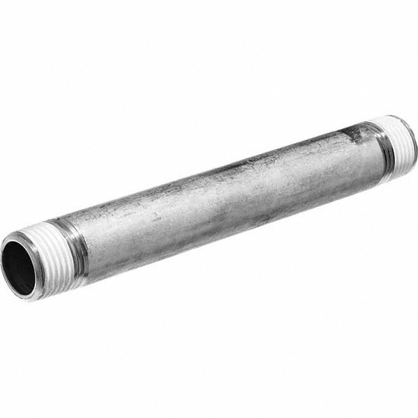 Stainless Steel Pipe Nipple: 1/2" Pipe, Grade 316 - Schedule 40