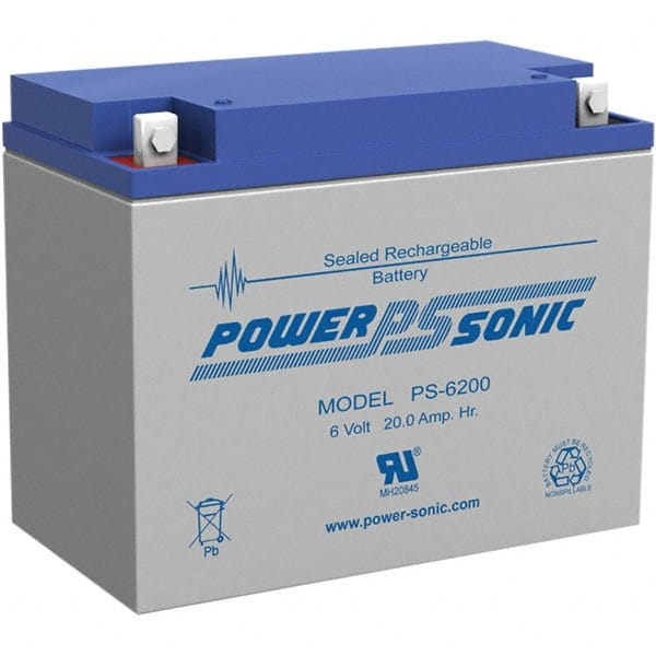 Power-Sonic PS-6200NB Rechargeable Lead Battery: 6V, Nut & Bolt Terminal 