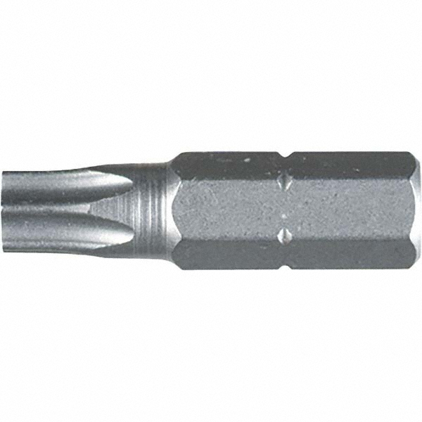 Wiha 1/4" Drive T9 Tamperproof Torx Screwdriver Bit - 1" OAL, Tamper Resistant Bit | Part #70129