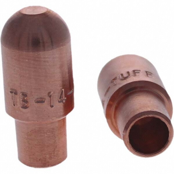 Spot Welder Tips; Tip Type: Male Cap B Nose (Dome) ; Material: RWMA Class 1 - C15000