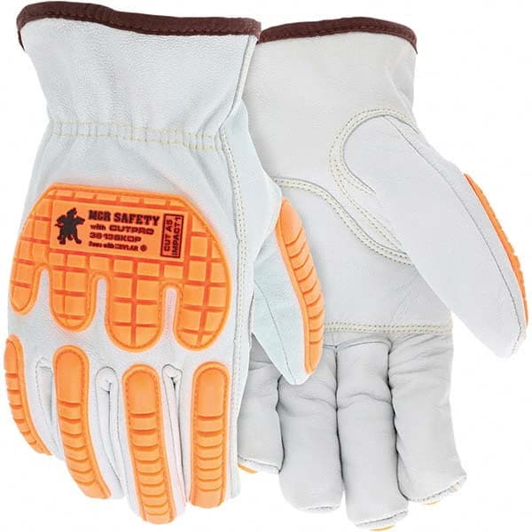 MCR SAFETY 36136KDPL Cut & Puncture-Resistant Gloves: Size L, ANSI Cut A5, ANSI Puncture 3, Kevlar & Leather 