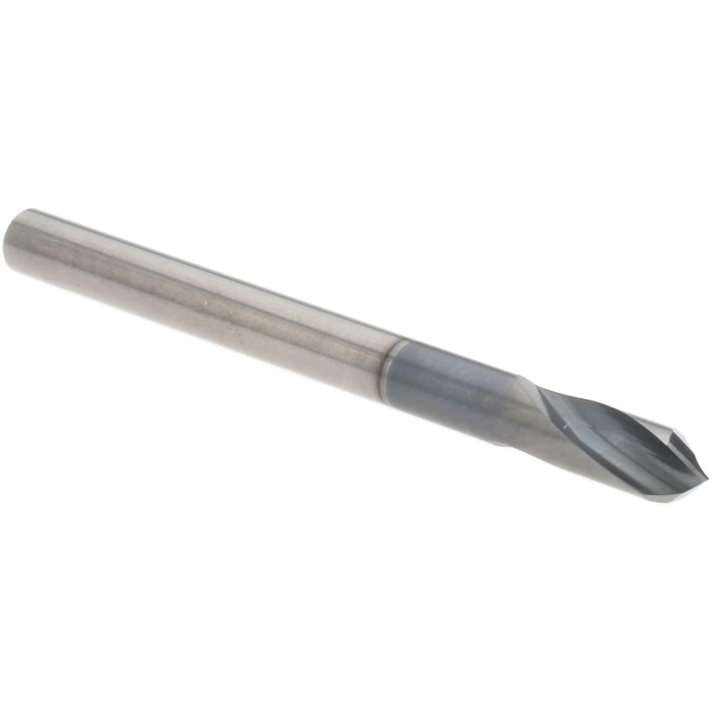 Spotting Drill: 4 mm Dia, 90 ° Point, 2" OAL, Solid Carbide