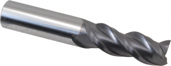 ProMax 109-03214 Square End Mill: 1/2 Dia, 1-1/4 LOC, 1/2 Shank Dia, 3 OAL, 3 Flutes, Solid Carbide 