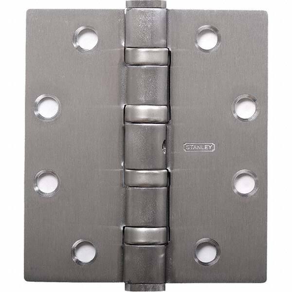 4-1/2 Width x 4-1/2 Height Polished Brass Plated Pack of 24 Don-Jo PB74545 Steel 5 Knuckle Full Mortise Plain Bearing Template Hinge 