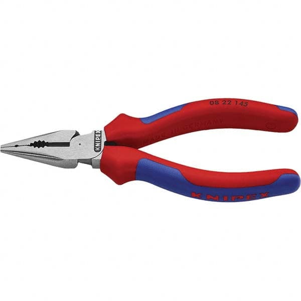 Knipex 08 22 145 SBA Combination Needle Nose Plier: 145 mm OAL, Side Cutter 