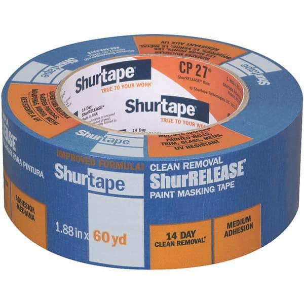 Painter's Tape: 48 mm Wide, 55 m Long, 5.5 mil Thick, Blue