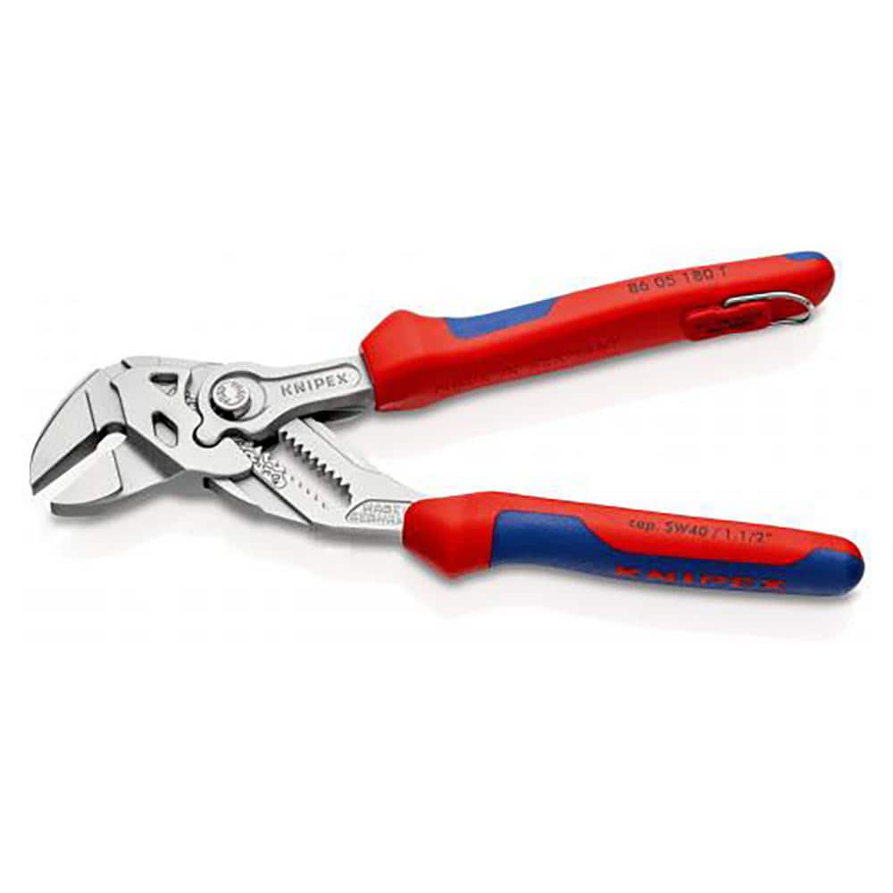 Knipex 86 05 180 T BKA Tongue & Groove Plier: 1-1/2" Cutting Capacity 