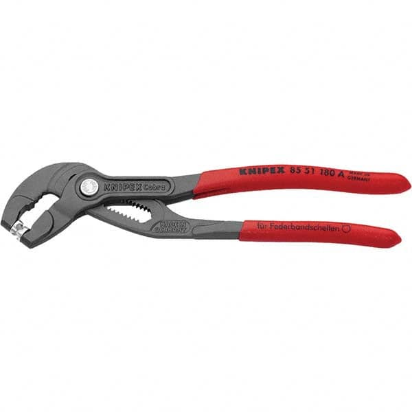 Pliers; Type: Hose Clamp Pliers ; Jaw Length (mm): 34 ; Jaw Type: Rotating Tip ; Side Cutter: No ; Overall Length (Inch): 7-1/2 ; Handle Material: Non-Slip Plastic