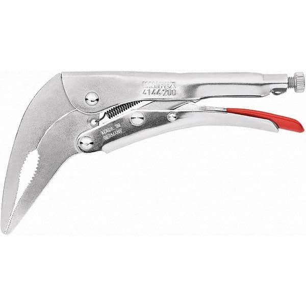 Knipex 41 44 200 Locking Pliers; Adjustable: Yes ; Handle Opening Action: 1-Handed ; Body Material: Steel ; Tether Style: Not Tether Capable ; Application: Pinching Off Hoses ; Jaw Depth: 2.2900 (Inch) 