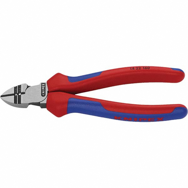 Knipex 6.7" OAL 13, 15 AWG Capacity Diagonal Cutter w/ Stripper - 10mm Jaw Width | Part #14 22 160