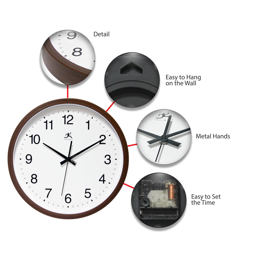 Infinity Instruments Office Wall Clocks; Clock Type Dial; Display