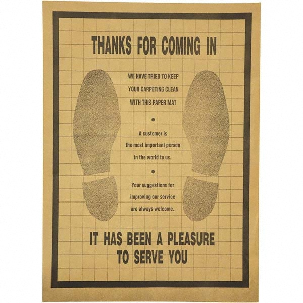 Vehicle Interior Covers; Type: Floor Mat ; Color: Brown ; Material: Paper ; Length (Inch): 500in ; Width (Inch): 22