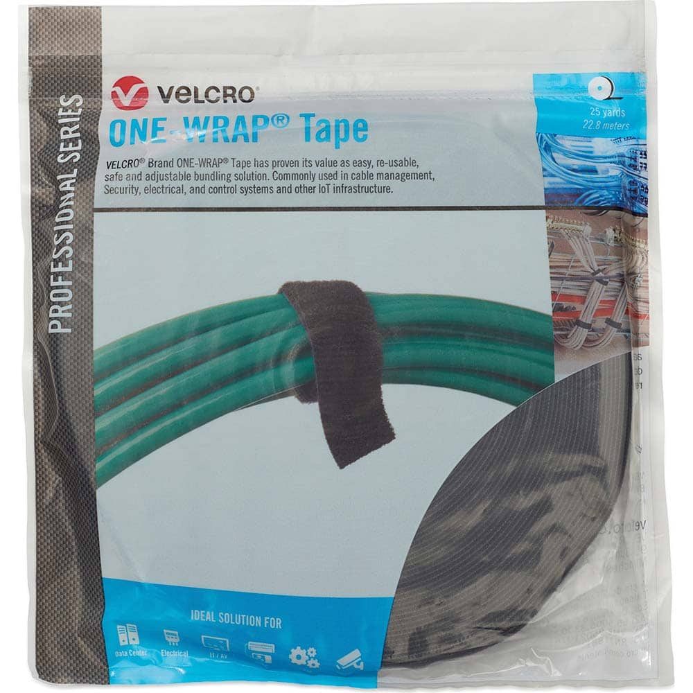 Velcro®Brand - Cable Tie: 75″ Long, Black, Reusable - 96587605