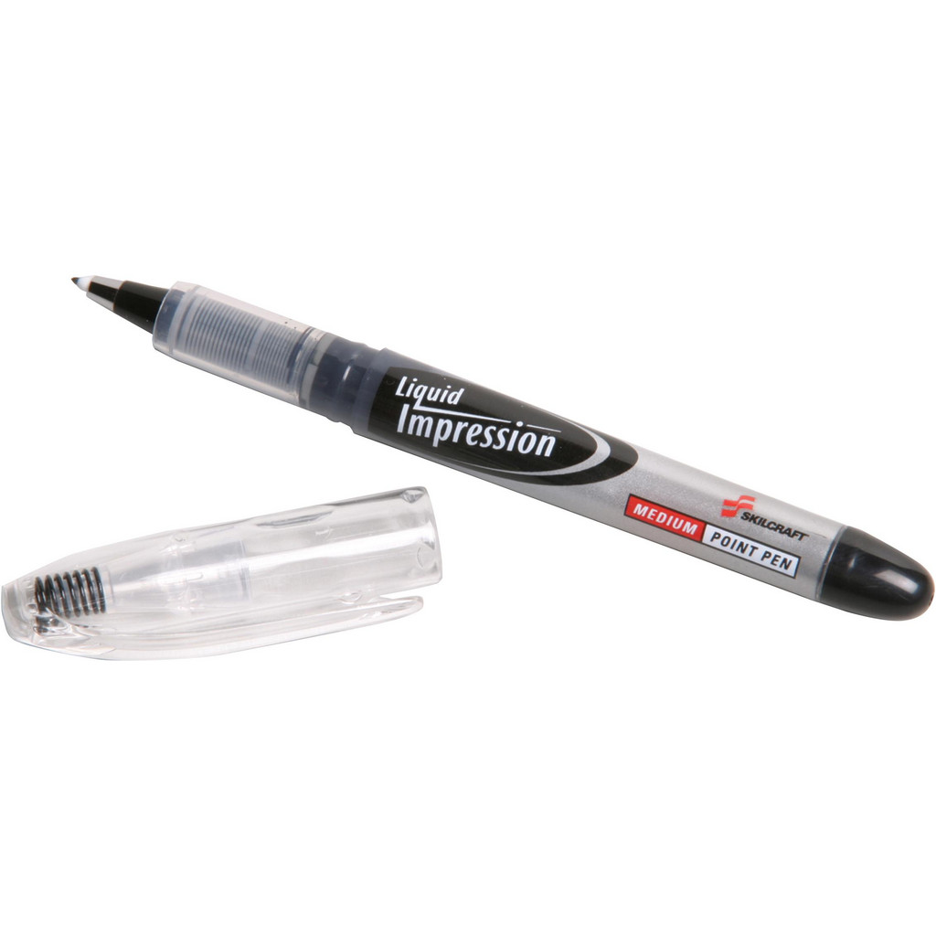 AbilityOne - BLK INK MED PT 12/PK IMPRESSION POROUS PT PEN | MSC Direct