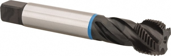 Emuge CU503200.5052 Spiral Flute Tap: #1-12, UNF, 4 Flute, Modified Bottoming, 2B Class of Fit, Cobalt, Oxide Finish Image