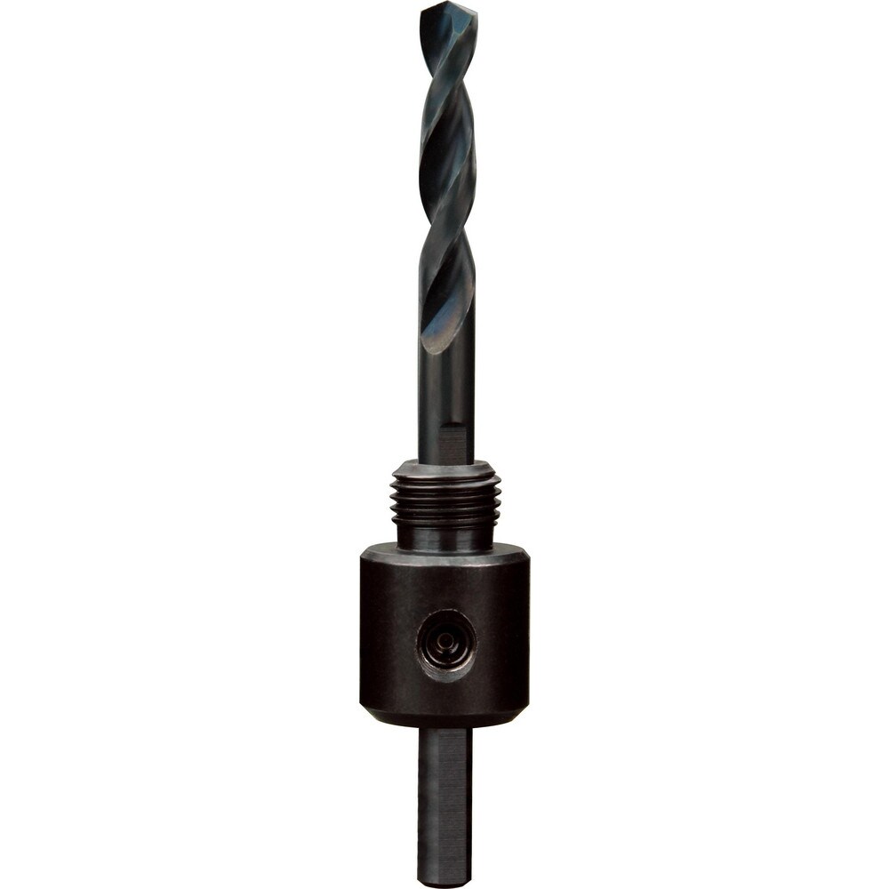 Hole Saw Arbor: 6" Saw Dia, Straight Shank, Drill Pilot