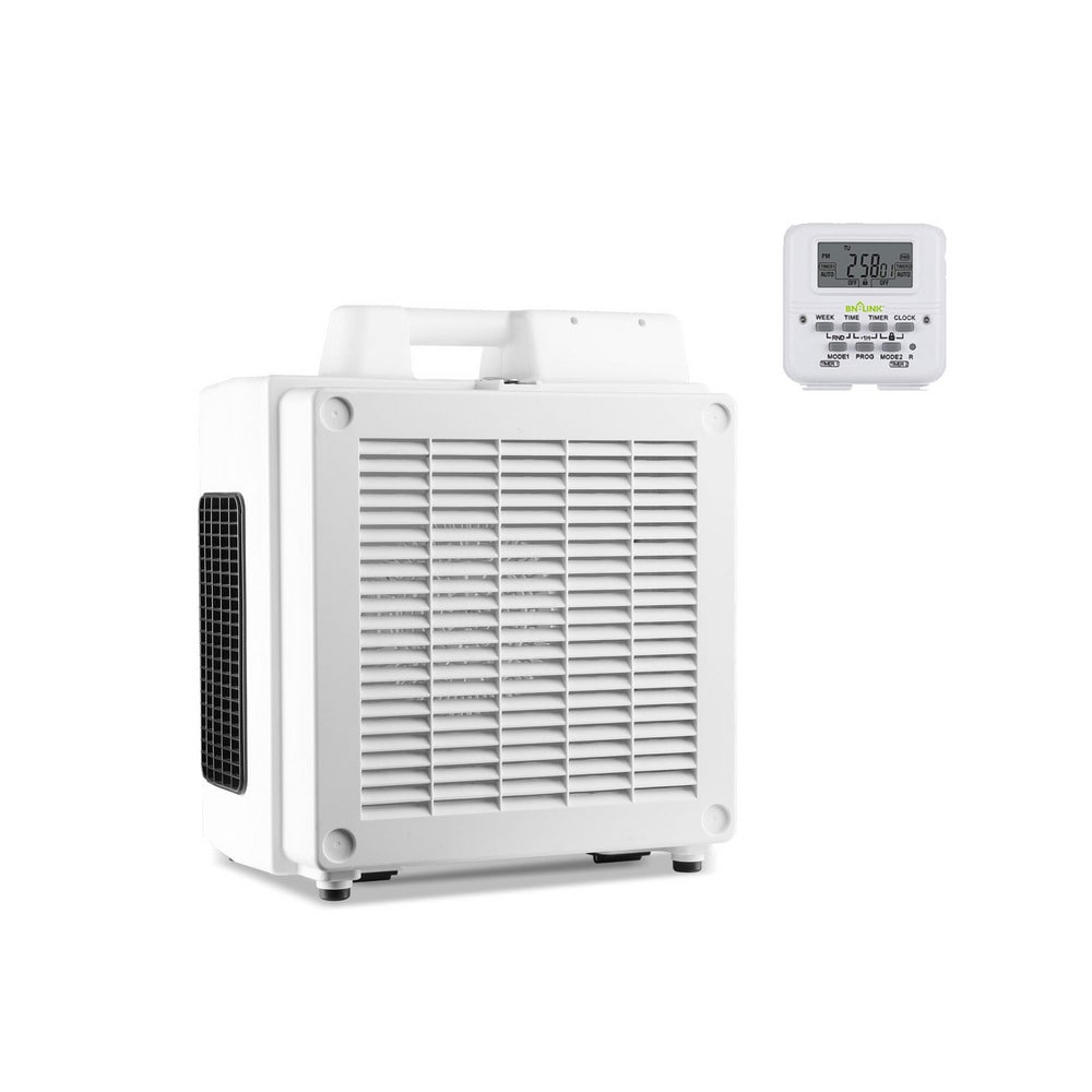 Self-Contained Electronic Air Cleaners; Cleaner Type: Air Purifier ; Air Flow: 2000CFM ; Voltage: 115 ; Sound Level: 76db(A) ; Color: White ; Overall Depth: 21.3