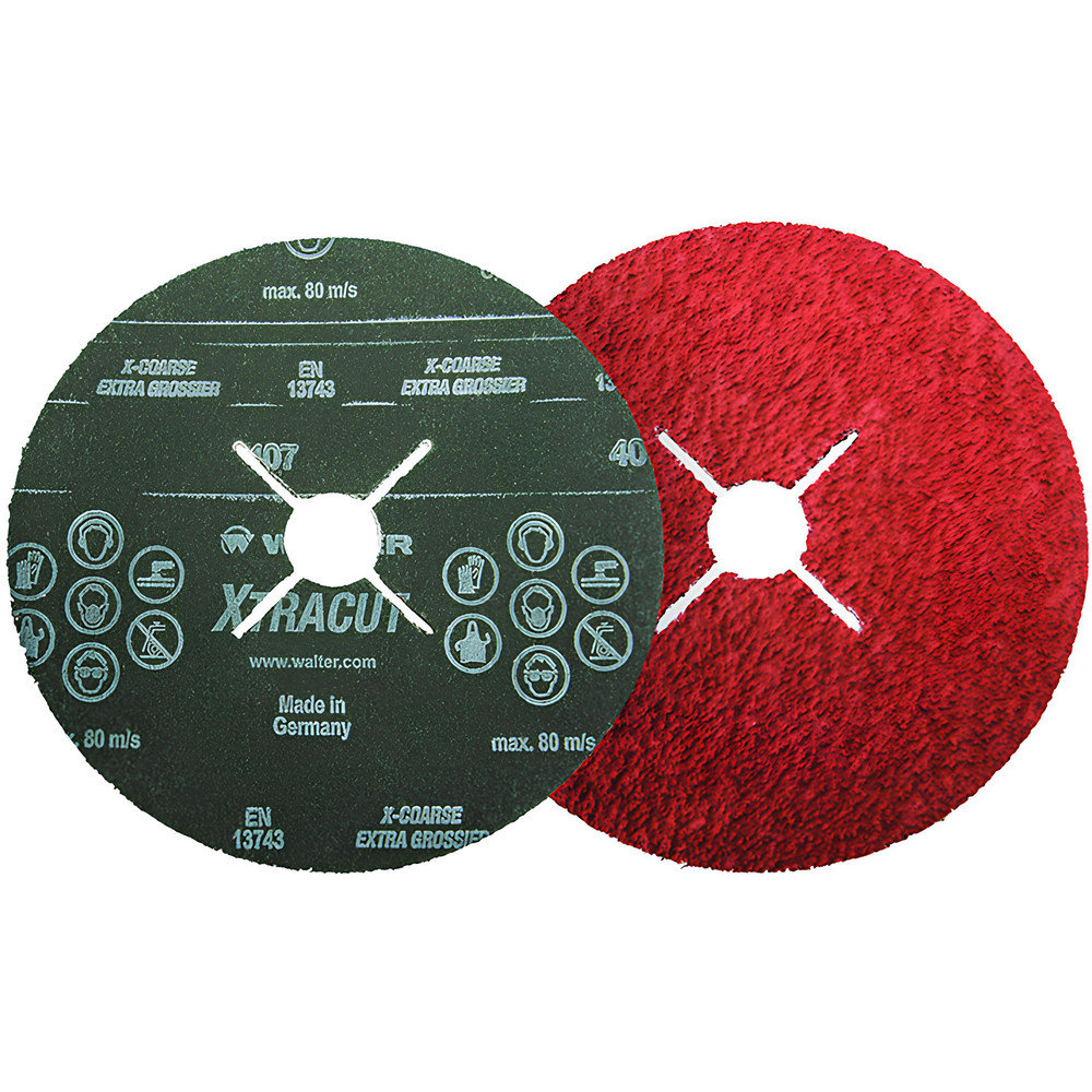 WALTER Surface Technologies Fiber Disc 6" Disc Dia, 7/8" Hole, Arbor