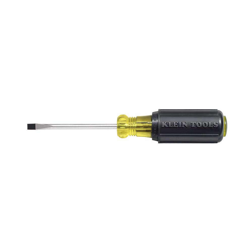 Slotted Screwdriver: 3/16" Width, 6-3/4" OAL, 3" Blade Length